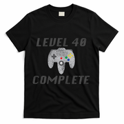 Level 40 Complete 40th Birthday T-Shirt - Black