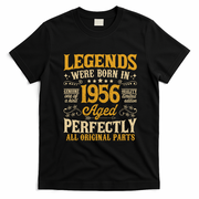 Legends Were Born In 1956 Aged Perfectly 70th Birthday Gift T-Shirt - Black
