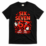 Meme 67 Six Seven 6 7 Valentine Heart T-Shirt - Black