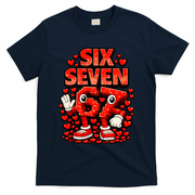 Meme 67 Six Seven 6 7 Valentine Heart T-Shirt - Navy