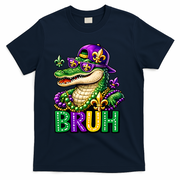Mardigator Alligator Bruh Mardi Gras T-Shirt - Navy