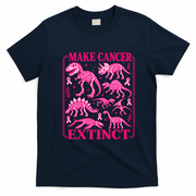 Make Breast Cancer Extinct Dinosaur T-Shirt - Navy Blue