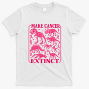 Make Breast Cancer Extinct Dinosaur T-Shirt - White