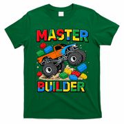 Master Builder Monster Truck Blocks Building Brick T-Shirt - Irish Green