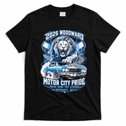 Motor City Pride 2026 Cruising Roaring Down Woodward T-Shirt - Black