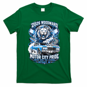 Motor City Pride 2026 Cruising Roaring Down Woodward T-Shirt - Irish Green