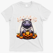 Moo Deng Baby Hippo Moo Deng Costume For Boo Deng Halloween T-Shirt - White