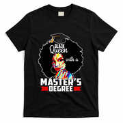 M.A.S.T.E.R.S Degree Educated Melanin Black Queen Graduation T-Shirt - Black