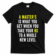Masters Degree Graduation T-Shirt - Black