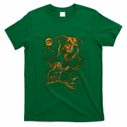 Majestic Dog In Moonlit Mountain Landscape T-Shirt - Irish Green