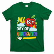 My First Day Of Kindergarten Funny Colorful Rainbow T-Shirt - Green