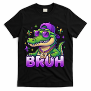Mardi Gras 67 BRUH Alligator 6-7 Meme Six Seven T-Shirt - Black