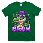 Mardi Gras 67 BRUH Alligator 6-7 Meme Six Seven T-Shirt - Green