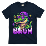 Mardi Gras 67 BRUH Alligator 6-7 Meme Six Seven T-Shirt - Navy