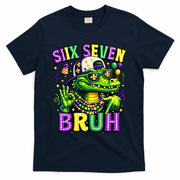 Mardi Gras 67 Six Seven Bruh Mardigator Alligator 6-7 T-Shirt - Navy