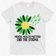 Mental Health Matters End The Stigma T-Shirt - White