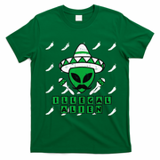 Martian Illegal Alien Mexican Area51 Funny Halloween Gift T-Shirt - Irish Green