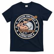 Muscatine Iowa Wallopers Baseball Heritage Vintage T-Shirt - Navy