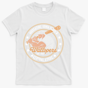 Muscatine Iowa Wallopers Baseball Heritage Vintage T-Shirt - White