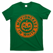 Motionlesses In White Pumpkin Scary Halloween Vintage T-Shirt - Irish Green