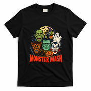 Monster Mash Halloween Graphic Vintage T-Shirt - Black