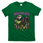 Midnight Margaritas Witch Mystic Vintage Halloween T-Shirt - Irish Green