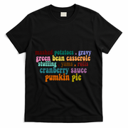 Mashed Potatoes Pumpkin Pie Holiday Food Lover T-Shirt - Black
