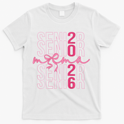 Mom Senior Class Of 2026 Coquette Bow Graduation 2026 T-Shirt - White
