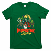 Monster Season Cute Funny Halloween Spooky Vintage T-Shirt - Irish Green