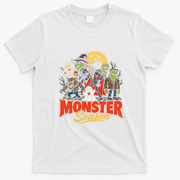 Monster Season Cute Funny Halloween Spooky Vintage T-Shirt - White