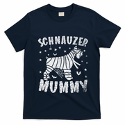 Miniature Schnauzer Mummy Halloween Gift T-Shirt - Navy Blue