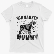 Miniature Schnauzer Mummy Halloween Gift T-Shirt - White