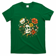 Moody Snake Skull Floral T-Shirt - Irish Green