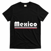 Mexico Soccer Stripe Jersey Logo Fan T-Shirt - Black