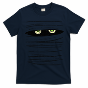 Mummy Wrap Eyes Costume Funny Scary Halloween T-Shirt - Navy Blue