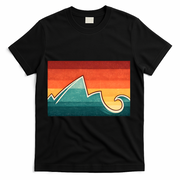 Mountain Wave Ocean Sunset T-Shirt - Black