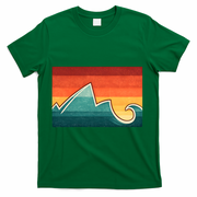 Mountain Wave Ocean Sunset T-Shirt - Green