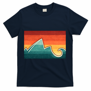 Mountain Wave Ocean Sunset T-Shirt - Navy