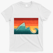 Mountain Wave Ocean Sunset T-Shirt - White
