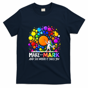 Make Your Mark Happy Dot Day Polka T-Shirt - Navy Blue