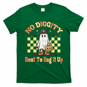 No Diggity Bout To Bag It Up Cool Ghost Halloween T-Shirt - Irish Green