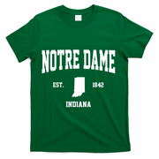 Notre Dame Indiana Est 1842 T-Shirt - Green