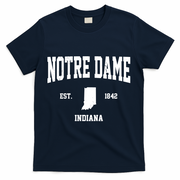 Notre Dame Indiana Est 1842 T-Shirt - Navy