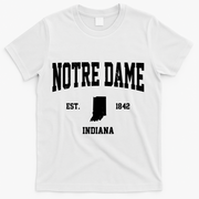 Notre Dame Indiana Est 1842 T-Shirt - White