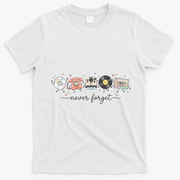 Never Forget Beloved Old Technology T-Shirt - White