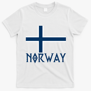 Norway Flag Proud Norwegians Soccer Fan T-Shirt - White