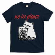 No Ice Please Funny Cat Meme T-Shirt - Navy