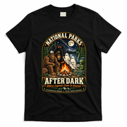 National Parks After Dark Sasquatch Bigfoot Ghost Halloween T-Shirt - Black