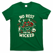 No Rest For The Wicked Vampire Cat T-Shirt - Irish Green