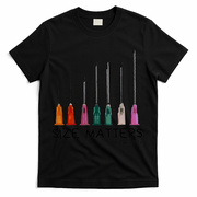 Needle Size Matters Funny Nursing Cna Nurse Life T-Shirt - Black